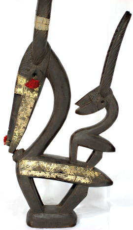 アフリカの木彫　チワラ(雌・大)　バンバラ