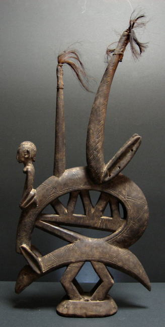 アフリカの木彫　チワラ(変種・中)　バンバラ