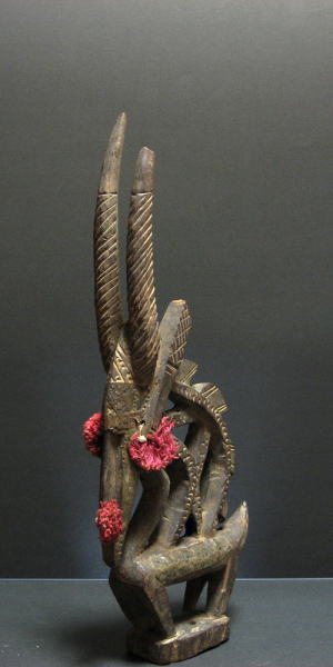 アフリカの木彫　チワラ(雄・小)　バンバラ