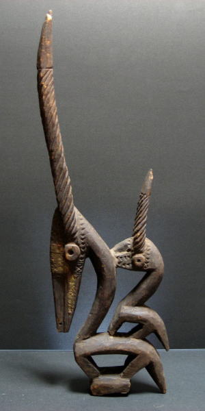 アフリカの木彫　チワラ(雌・小)　バンバラ