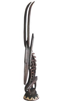 チワラ(大・雌雄ペア)・バンバラ<アフリカの木像
