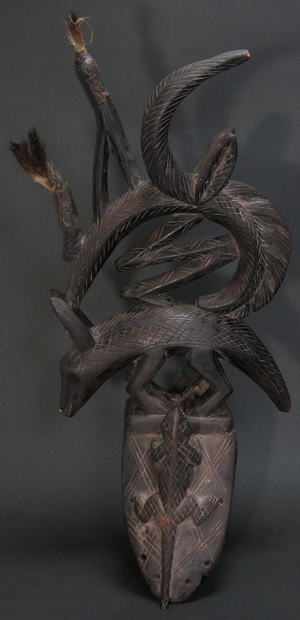 チワラ(変種・中)・バンバラ<アフリカの木像