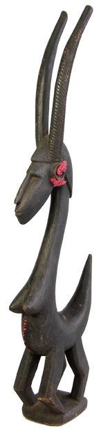 チワラ（変種・雌・中）・バンバラ<アフリカの木像