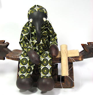 アフリカのひょうたん雑貨　操り人形　トーゴ