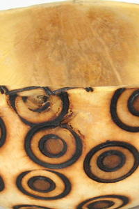 アフリカのひょうたん　ひょうたんボウル(焼刻・中)　バンバラ