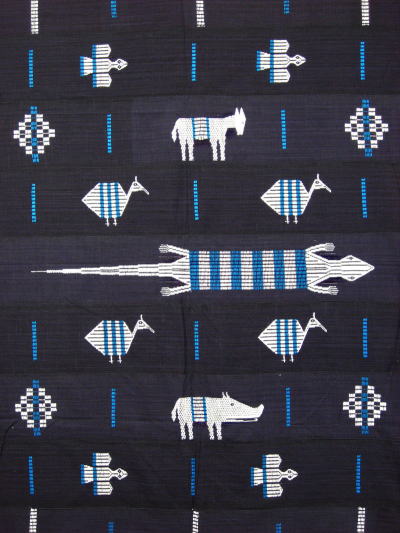 織り文様布・ブルキナファソ<アフリカの布