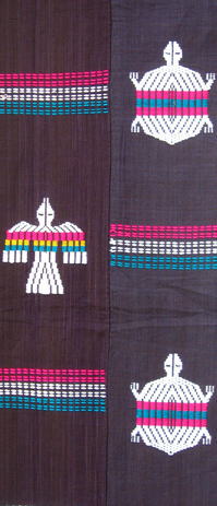 織り文様布二枚組・ブルキナファソ<アフリカの布