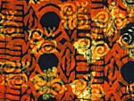 手染めバティック生地（ろうけつ染め）・ガーナ<アフリカの布