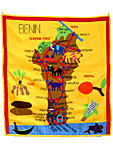 ベナンアップリケ（ベナン地図）・フォン<アフリカの布