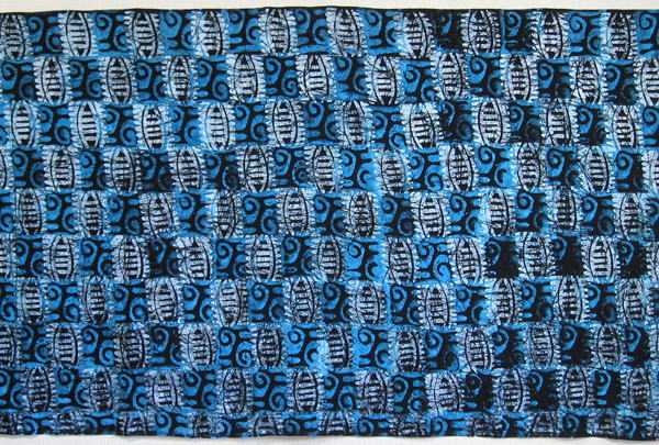 アフリカ・ジンバブエ製 ろうけつ染め布（140cm×200cm）紺色