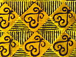 手染めバティック生地（ろうけつ染め）・ガーナ<アフリカの布：アフリカ雑貨アザライ