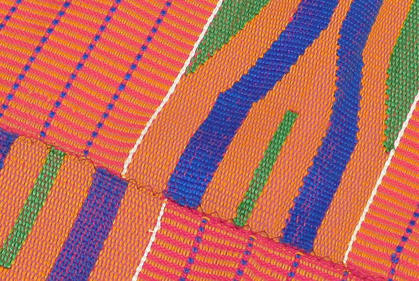 エウェのケンテ布(4枚綴り)・トーゴ＜アフリカの織り布
